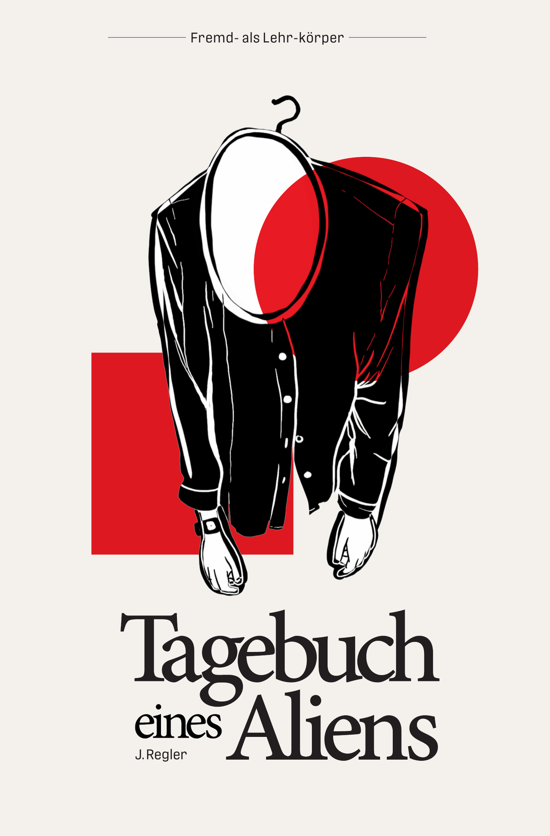 Cover von Tagebuch eines Aliens: eine Person hängt an einem Kleiderbügel an der Garderobe